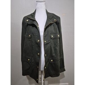 J.Crew Downtown Field Jacket Women's Sz XL Olive Green Utility Military Coat